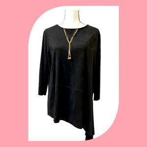 Peck & Peck Faux Suede Top